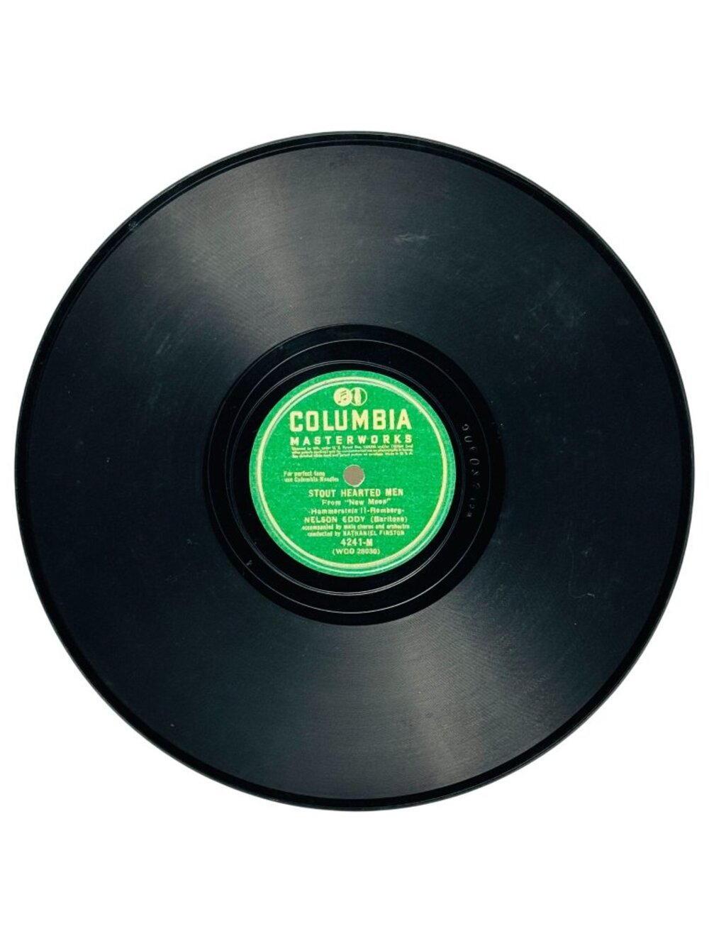 Nelson Eddy Stout Hearted Men 10in Shellac 78 RPM Record Columbia 4241-M
